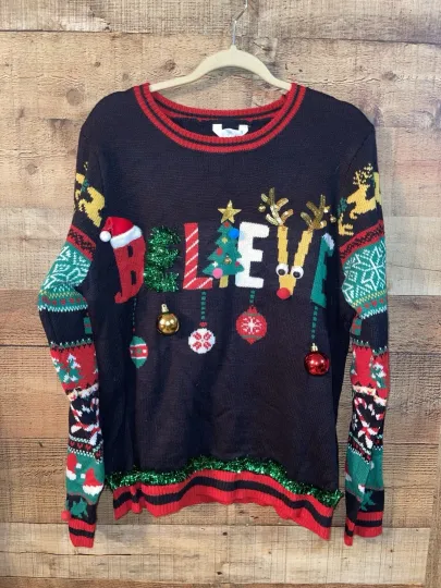 Ugly Christmas Sweater Rudolph Jingle Bells