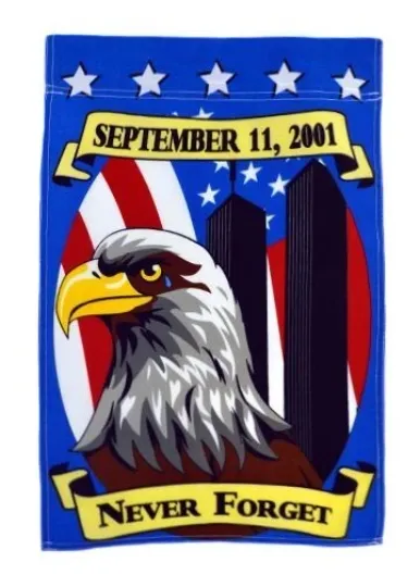 Never Forget 9/11 Garden Flag  Memorial Yard Flag