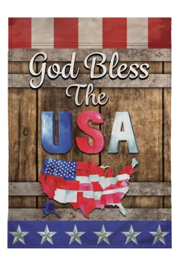 Discover God Bless the USA 12x18in Garden Flag Fourth of July Front Yard Home Decor Flag