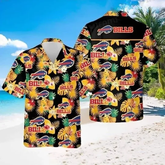 Discover Buffalo Hawaiian Shirt Pineapple Pattern Best Beach Gift , Gift for Fan