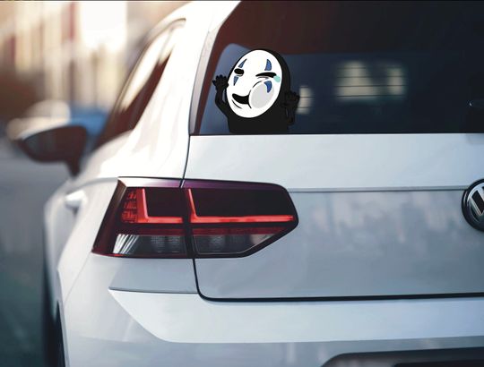 No Face Peeking Water Resistant Sticker Ghibli Stikers Funny Car Window Peekaboo Sticker