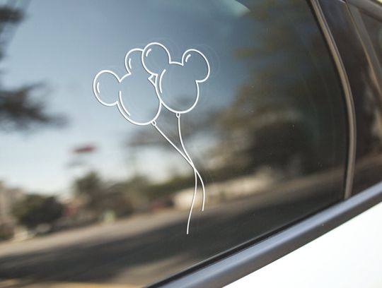 Mouse Balloons Disney Wall Decal, Mickey Mouse Car Sticker, Disney Gift