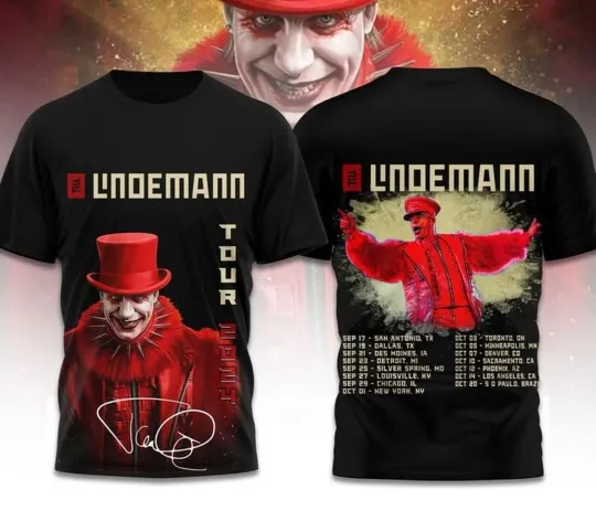 Till Lindemann Tour USA 2024 T Shirt 3D