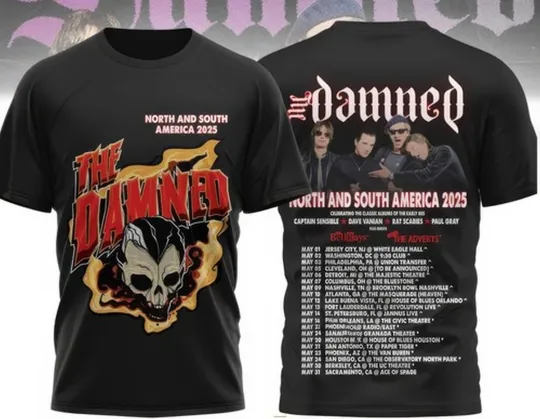 The Damned Rock Band North And South America 2025 AOP 3D T shirt