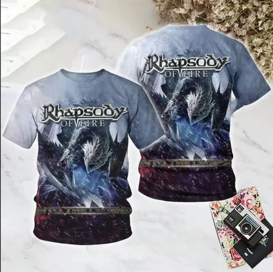 Discover Rhapsody of Fire Into The Legend Album Cover AOP 3D T-shirt