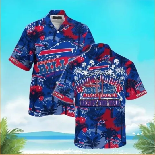Discover Homecoming Ready For War Buffalo Hawaiian Shirt, Gift for Fan