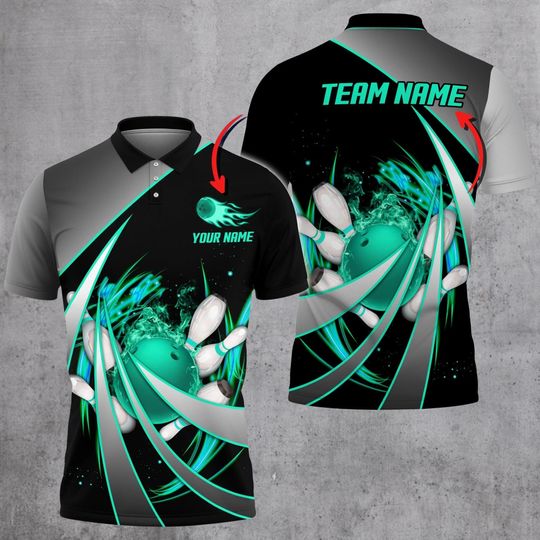 Discover Custom 3D Bowling Polo Shirt  Personalized with Your Name Team Name