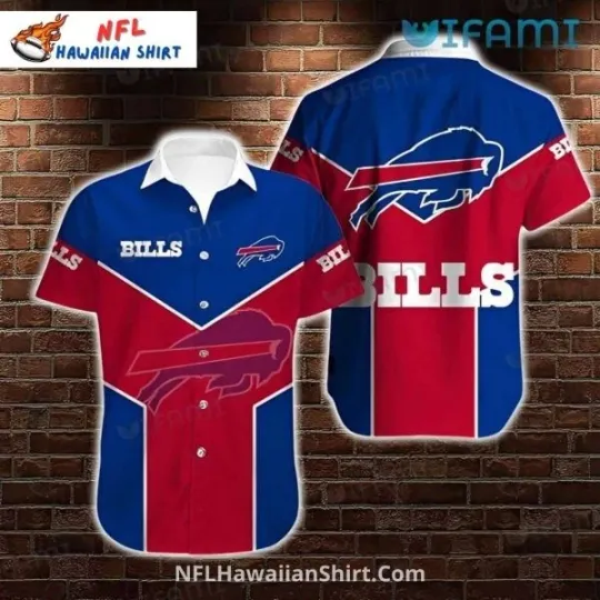 Discover Buffalo Bills Aloha Hawaiian Shirt – Red And Blue Palm Tree Design Size S-5XL
