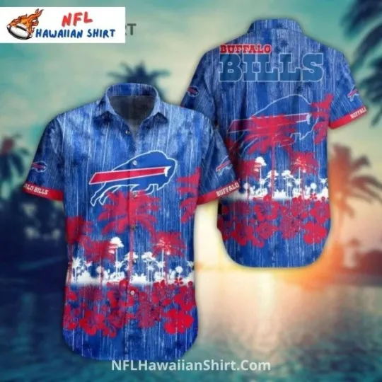 Discover Bills Hawaiian Shirt – Tropical Skull And Team Logos Size S-5XL
