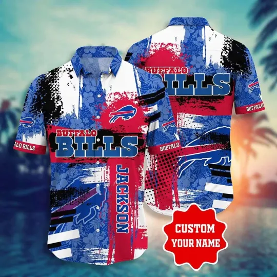Discover Buffalo  Vibrant Splash Personalized Summer Aloha Unisex Hawaiian Shirt, Gift for Fan
