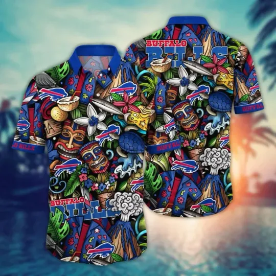 Buffalo Island Tiki Adventure Summer Aloha Unisex Hawaiian Shirt, Gift for Fan