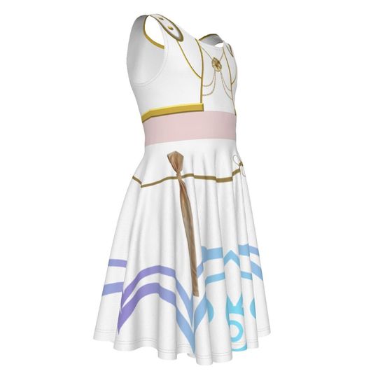 Mira - KPop - Demon Hunters -  Costume - Halloween - Kid's Sleeveless Dress