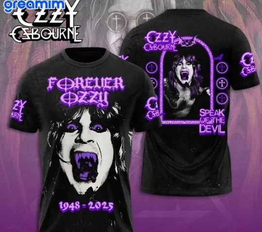 Discover Rare Ozzy Osbourne 1948-2025 Speak Of The Devil 3D Shirt
