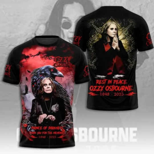 Discover New! Ozzy Osbourne 3D Shirt Unisex Concert S to 5XL