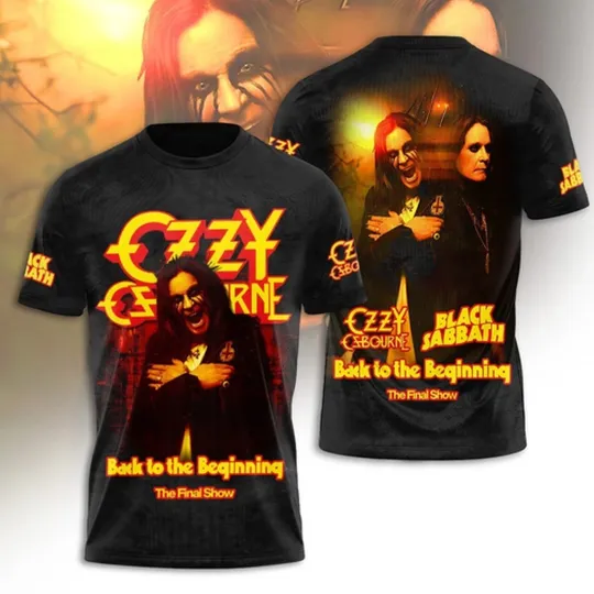 Discover Back To The Beginning Ozzy Osbourne 3D tshirt Good Tour 2025 Shirt- Gift For Fan