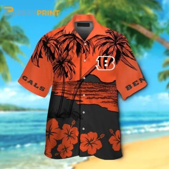 Cincinnati Begalls  Hibiscus Flower Tropical Hawaiian Shirt , Gift for Fan