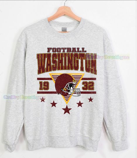 Discover Washington Vintage Football Sweatshirt, Washington Game Day Fan Gifts
