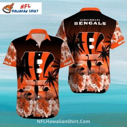 Discover Cincinnati Begalls Aloha Hawaiian Shirt With Flamingos And Sunset , Gift for Fan