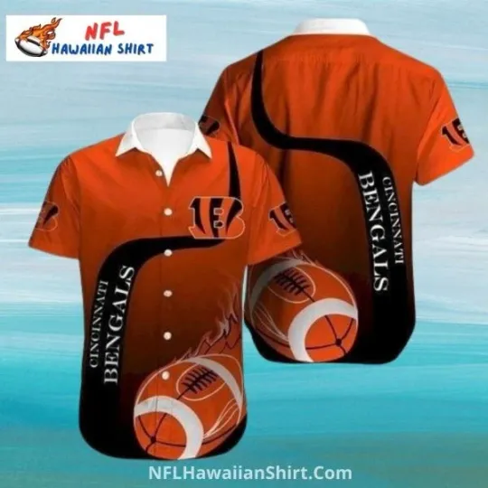 Discover Cincinnati Begalls Aloha Hawaiian Shirt With Football Flames Design , Gift for Fan