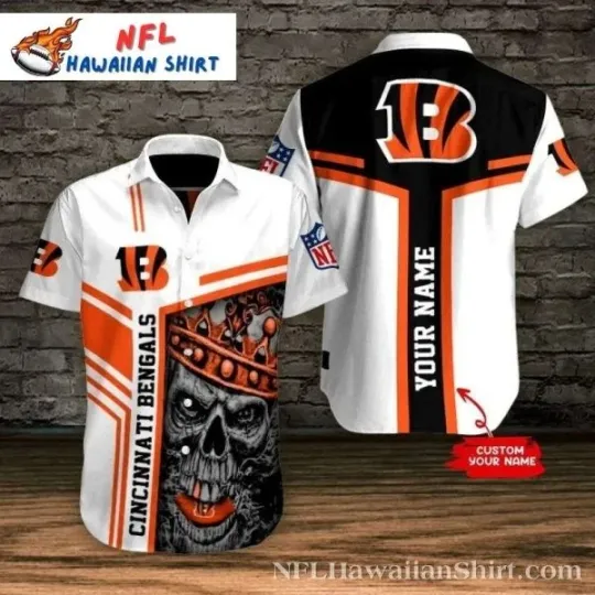 Cincinnati Begalls Royal Skull Custom Name Number Hawaiian Shirt , Gift for Fan