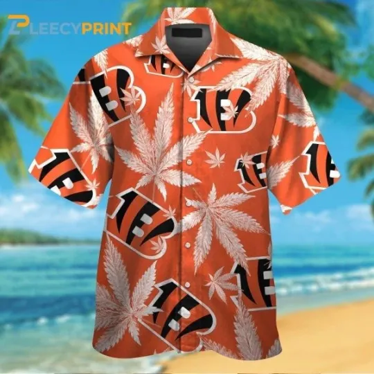 Discover Cincinnati Begalls Marijuana Canabis Leaves Hawaiian Shirt , Gift for Fan