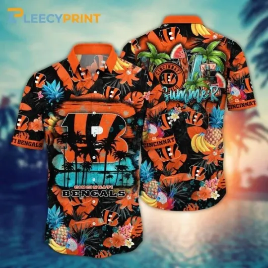 Discover Cincinnati Begalls football Tropical Fruits Black Hawaiian Shirt, Gift for Fan