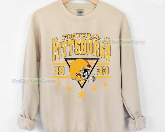 Discover Vintage Pittsburgh Football Sweatshirt, Pittsburgh Game Day Fan Gifts