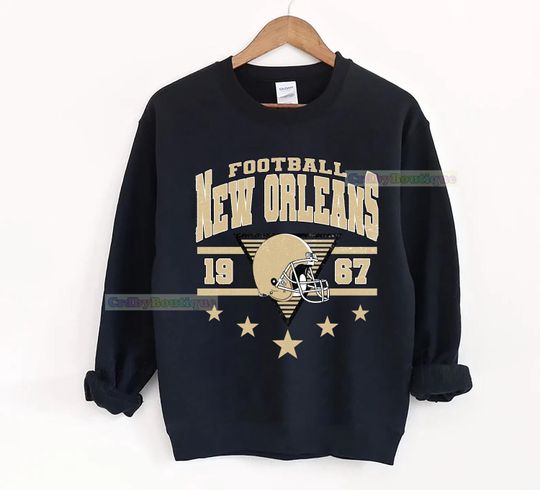 Discover Vintage New Orleans Football Sweatshirt, Game Day New Orleans Fan Gifts