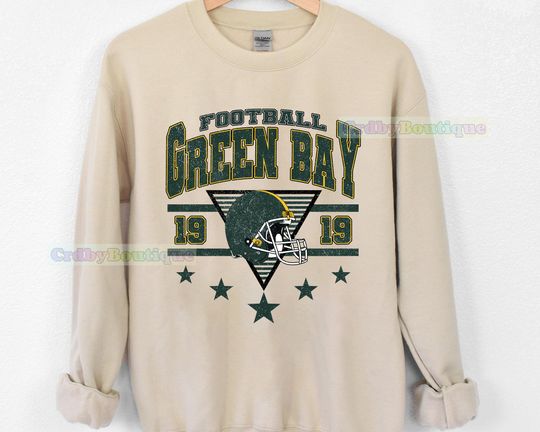 Discover Vintage Green Bay Football Sweatshirt, Green Bay Game Day Fan Gifts