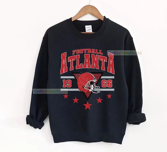 Vintage Atlanta Football Sweatshirt, Atlanta Game Day Fan Gifts
