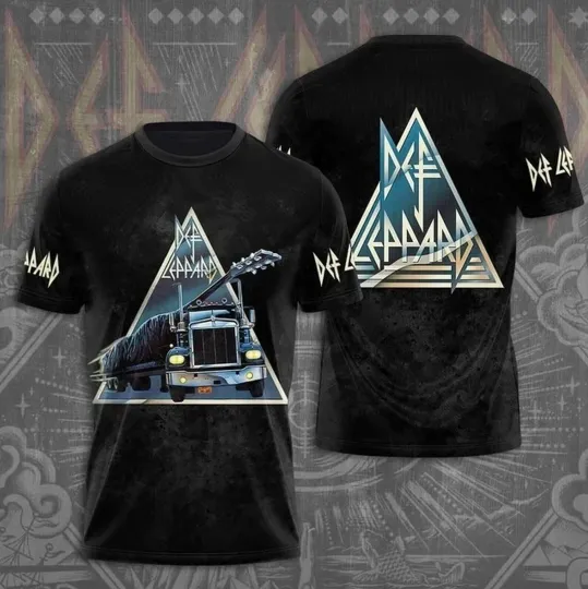 Discover Def Leppard Band Logo World Tour Rock Band 3D Shirt For Fan