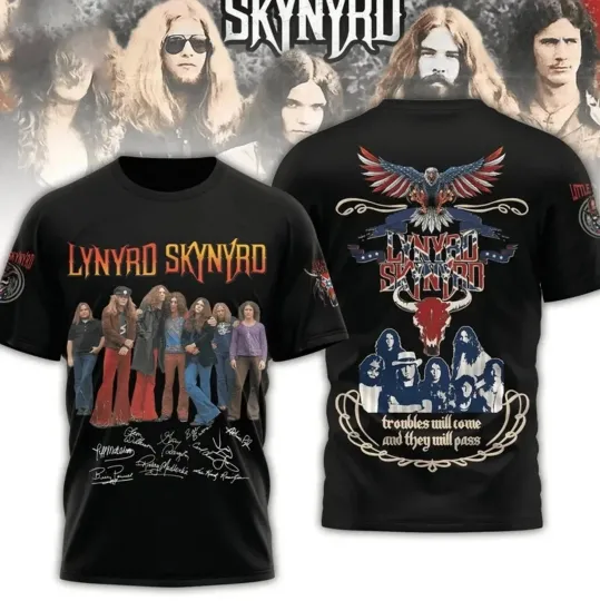 Discover Lynyrd Skynyrd Troubles Will Come And They Will Pass Signature 3D T-Shirt