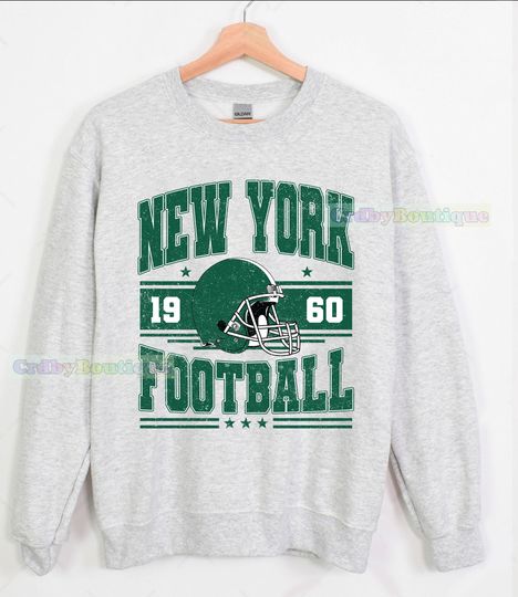 Discover Vintage New York Football Sweatshirt, Game Day New York Fan Gifts