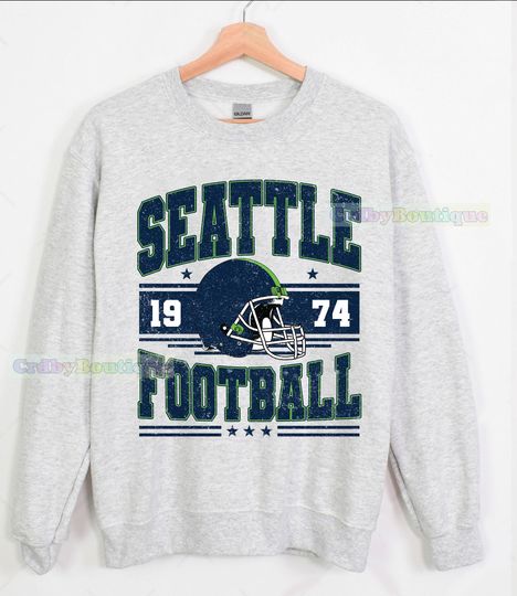 Discover Vintage Seattle  Football Sweatshirt, Game Day Seattle  Fan Gifts