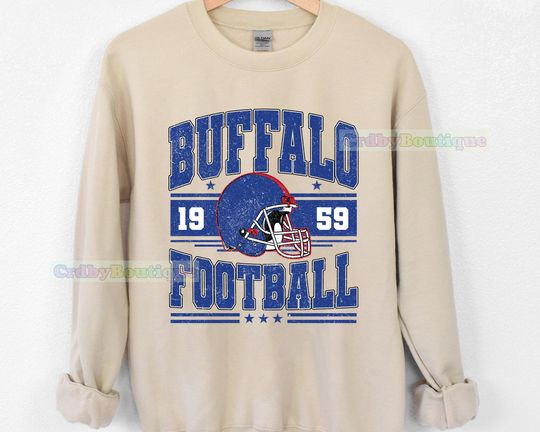 Discover Vintage Buffalo Football Sweatshirt, Game Day Buffalo Fan Gifts