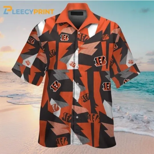 Discover Cincinnati Begalls Orange Shape Pattern Hawaiian Shirt, Gift for Fan