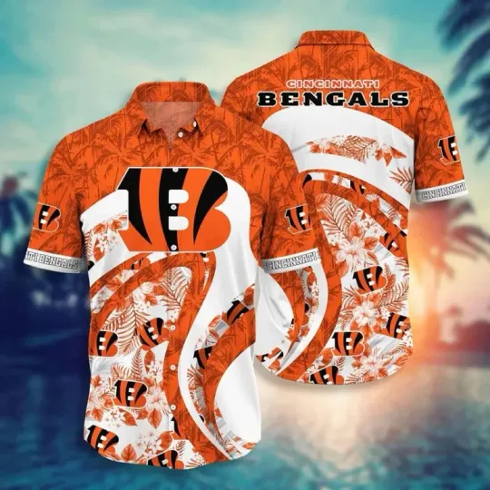 Cincinnati Begalls Floral Wave Hawaiian Shirt Unisex Summer Aloha, Gift for Fan