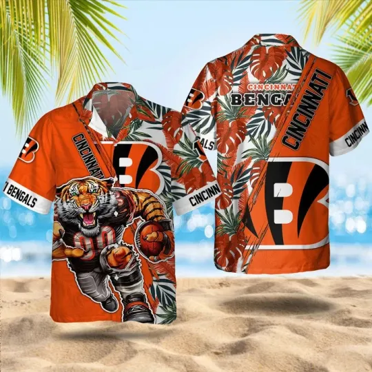 Discover Cincinnati Begalls Fierce Tiger Hawaiian Shirt Unisex Summer Aloha, Gift for Fan