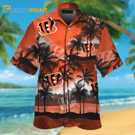 Discover Cincinnati Begalls Sunset Tree Island Style Tropical Hawaiian Shirt, Gift for Fan