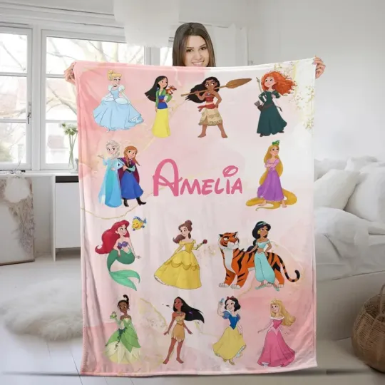 Discover Disney Princess Blanket, Disneyland Baby Girl Blanket