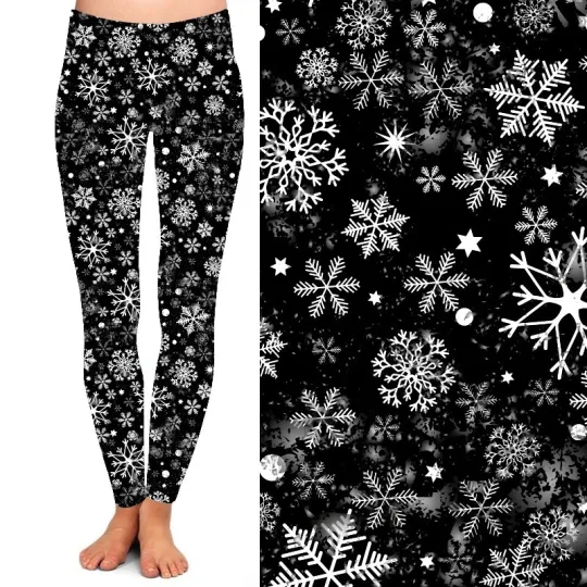 White Snowflakes Christmas Holiday Women's Plus