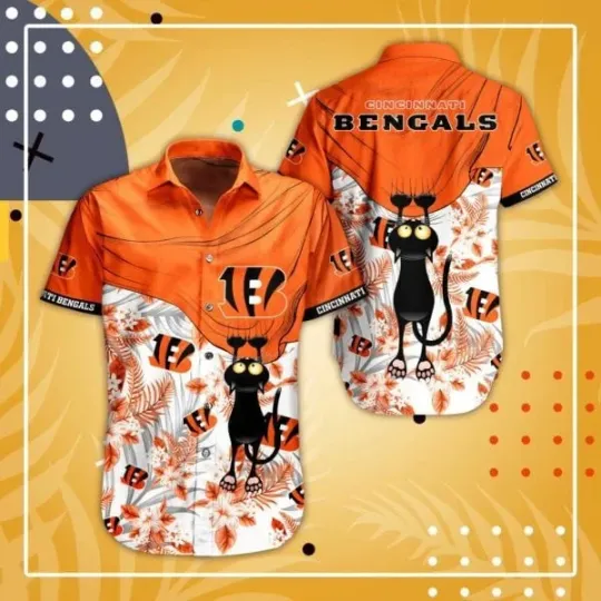 Cincinnati Begalls Mischievous Cat Hawaiian Shirt Unisex Summer Aloha, Gift for Fan