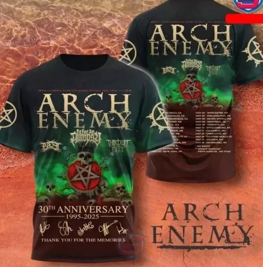 Arch Enemy North American Blood Dynasty 2025 Tour 3D T-shirt AOp Shirt