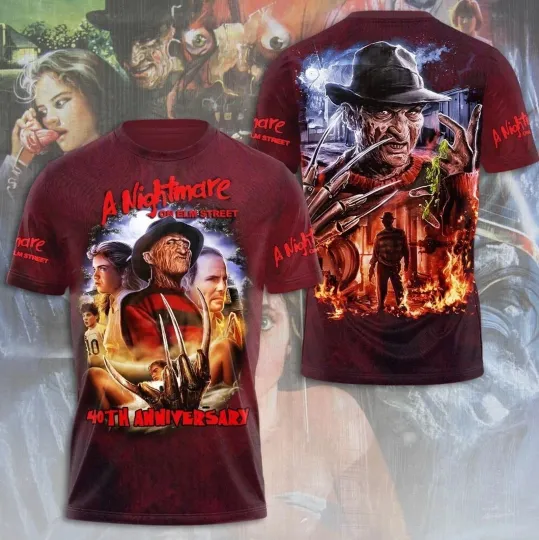 A Nightmare on Elm Street 40th Anniversary 3D T-Shirt