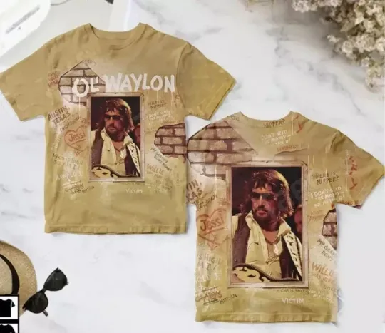 Waylon Jennings Ol_ Waylon Album Cover AOP 3D T-shirt