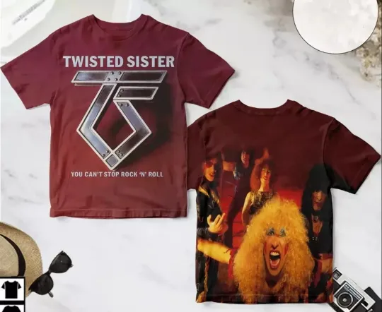 Discover Twisted Sister You Can_t Stop Rock _n_ Roll Album Cover AOP 3D T-shirt