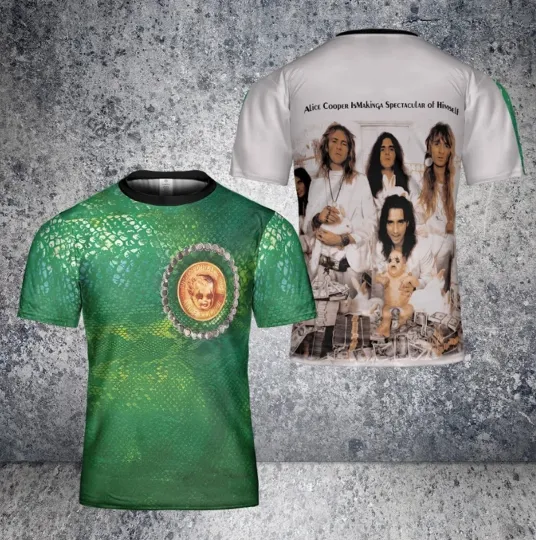 ALICE COOPER Billion Dollar Babies Album Cover AOP 3D T-Shirt