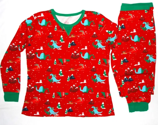 Discover NEW  WONDER SHOP  COTTON ''CHRISTMAS'' JERSEY  2 pc TOP LONG PANTS PAJAMA SET M