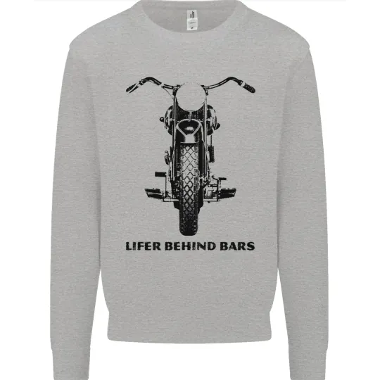 Discover Lifer Behind Bars Motorcycle Motorbike Mens Sweatshirt Jumper
