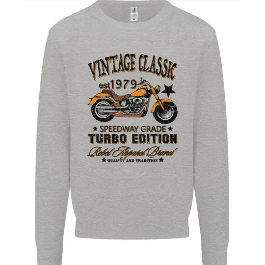 Discover Vintage Motorcycle Biker Men's Sweatshirt
